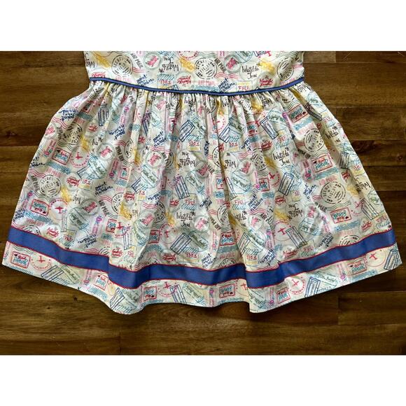 NEW Matilda Jane Camp MJC Around The World Sleeveless Tunic Top Blue Gingham 14 - Picture 4 of 8